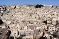 European Capital of CultureÃÂ in 2019 year, panoramic view on ancient city of Matera, capital of Basilicata, Southern Italy in ear Royalty Free Stock Photo